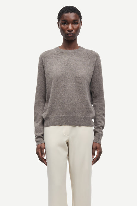 Samsoe Samsoe Boston o-neck Grey blue melange