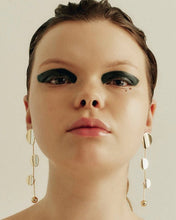 Load image into Gallery viewer, wos Isabella gold earrings round long circles