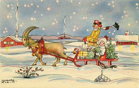 julbock med släde