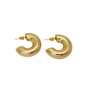 WOS Banana hoop Silver/Gold earrings